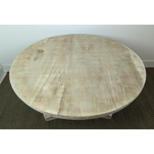 382 - CENTRE TABLE, the circular top on a column base, 62cm H x 120cm W.