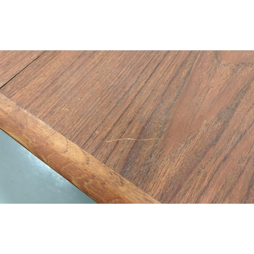 389 - SKOVMAND & ANDERSEN EXTENDABLE TABLE, with one leaf, 170cm x 120cm x 73.5cm approx at largest.