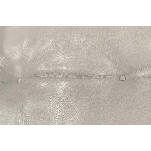 396 - ROCHE BOBOIS SOFA, white leather finish, 315cm x 245cm x 96cm H at tallest.