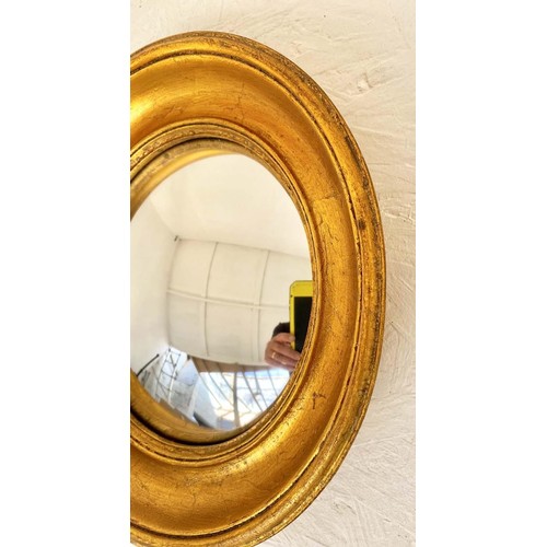 341 - CONVEX MIRRORS, a collection of twelve, Regency style gilt frames, of various sizes and designs, lar... 