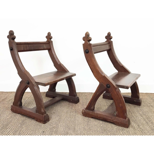 139 - GOTHIC REVIVAL CHAIRS, a pair, Victorian oak, 79cm H x 59cm W x 44cm D. (2)