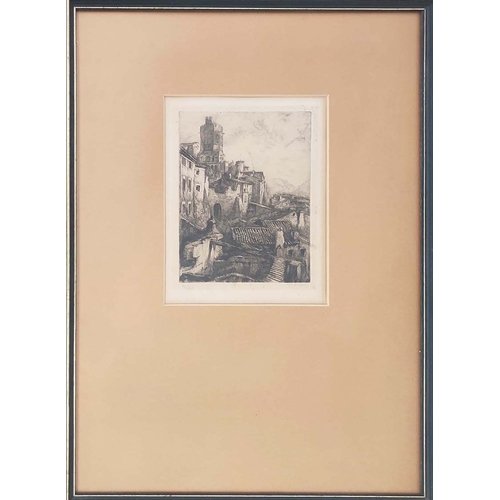 32 - PIERRE-LOUIS MOREAU (French 1876-1960), Provenance', etching, signed and numbered, 54/102, 23cm x 17... 