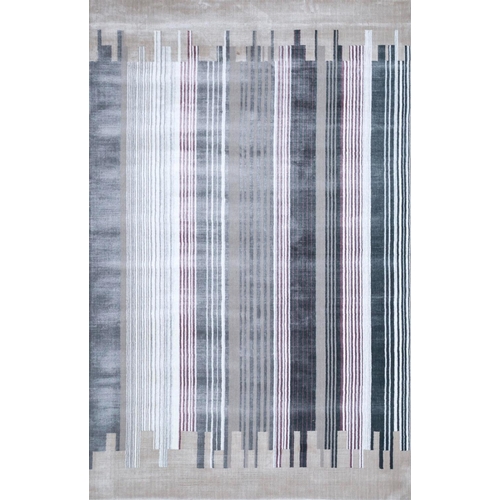 67 - CONTEMPORARY BAMBOO SILK AND WOOL CARPET, 246cm x 156cm