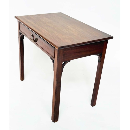 193 - WRITING TABLE, George III mahogany, rectangular with full width frieze drawer and inner chamferred, ... 