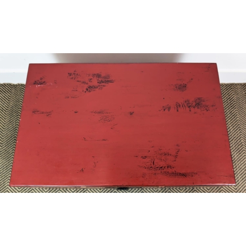 180 - OKA LACQUERED TRUNK, 39cm H x 78cm x 49cm.