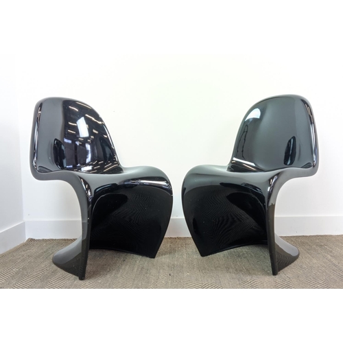 396 - AFTER VERNER PANTON, Panton style chairs, a pair, 82cm H approx. (2)