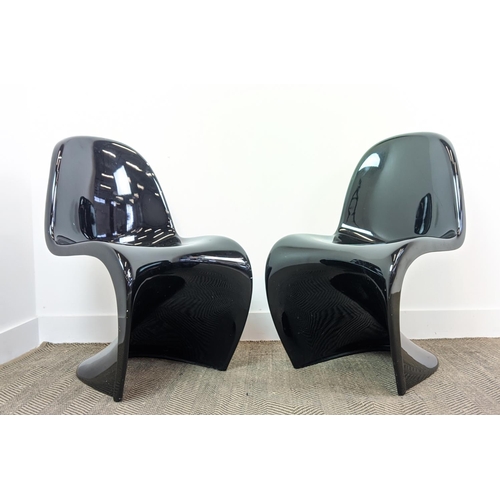 396 - AFTER VERNER PANTON, Panton style chairs, a pair, 82cm H approx. (2)