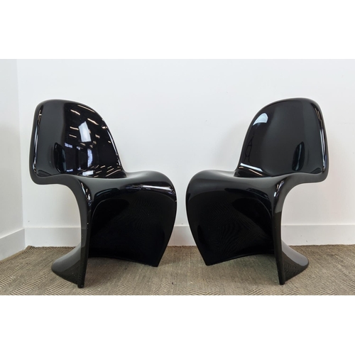 396 - AFTER VERNER PANTON, Panton style chairs, a pair, 82cm H approx. (2)