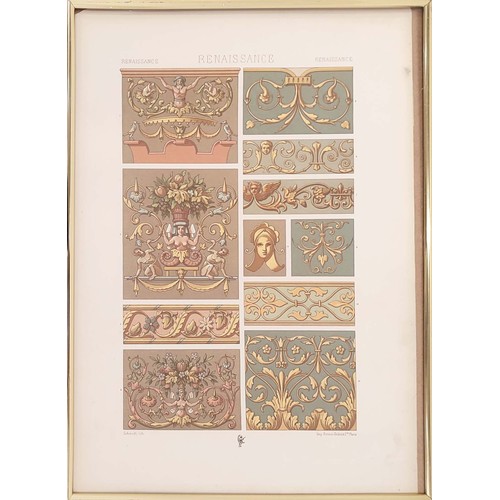 34 - PORCHOIRS, a set of four, each 31cm x 41cm frame overall, entitled Renaissance, Moyen-Age Russie, XV... 