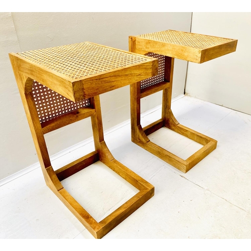 367 - SIDE TABLES, a pair, 1960s Danish style, 60cm H x 30cm W x 40cm D. (2)