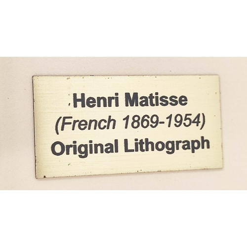 109 - HENRI MATISSE, 'Poemes - Charles D'Orleans' lithograph, 37cm x 25cm, framed.