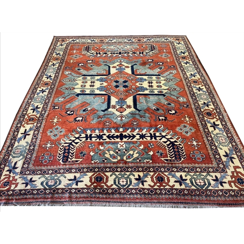 130 - FINE EAGLE KAZAK CARPET, 315cm x 255cm.