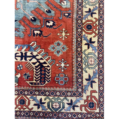 130 - FINE EAGLE KAZAK CARPET, 315cm x 255cm.