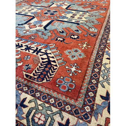 130 - FINE EAGLE KAZAK CARPET, 315cm x 255cm.