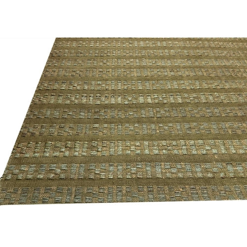 139 - FINE NATURAL OLIVE JUTE CARPET, 300cm x 250cm.