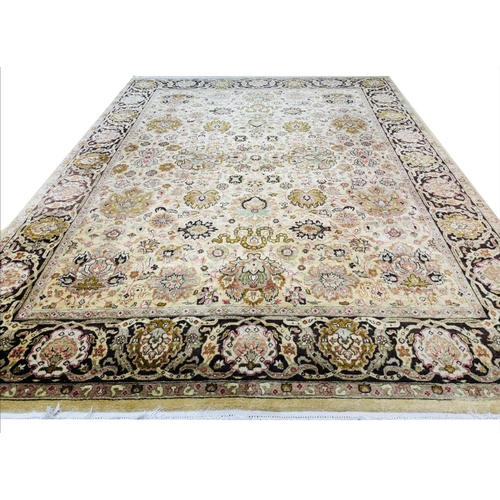 142 - FINE SAFAVID DESIGN AGRA CARPET, 294x253cm.