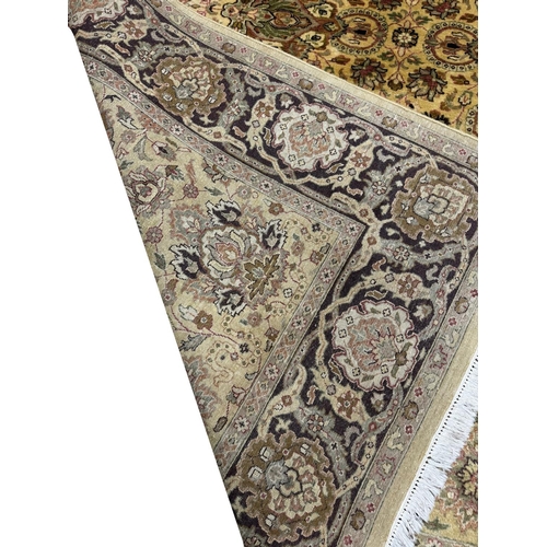 142 - FINE SAFAVID DESIGN AGRA CARPET, 294x253cm.