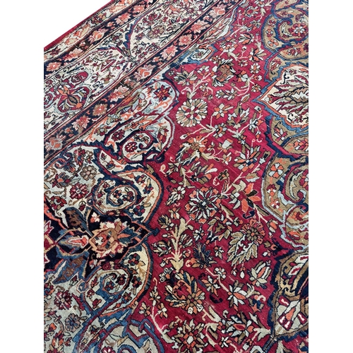 144 - 19TH CENTURY FINE PERSIAN KERMAN RAVAR CARPET, 530cm x 310cm.