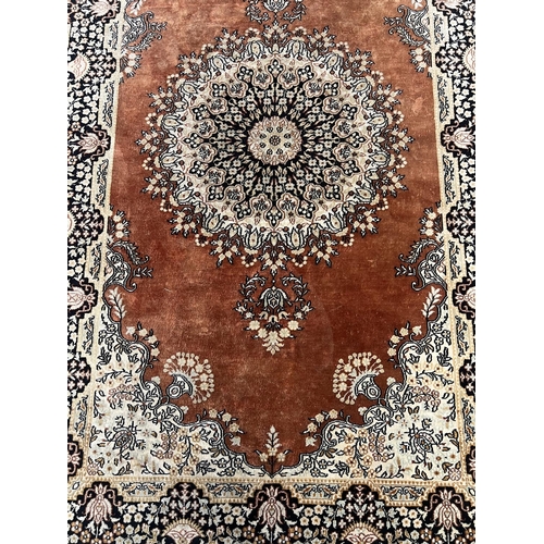 148 - RUG, 153cm x 94cm, silk.