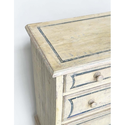 176 - CHEST, 19th century George III style painted pine with two short and three long drawers with splay b... 