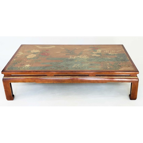 180 - LOW CENTRE TABLE BY ATELIER MIDAVINE, Chinese early 20th century rectangular stylised impressionist ... 