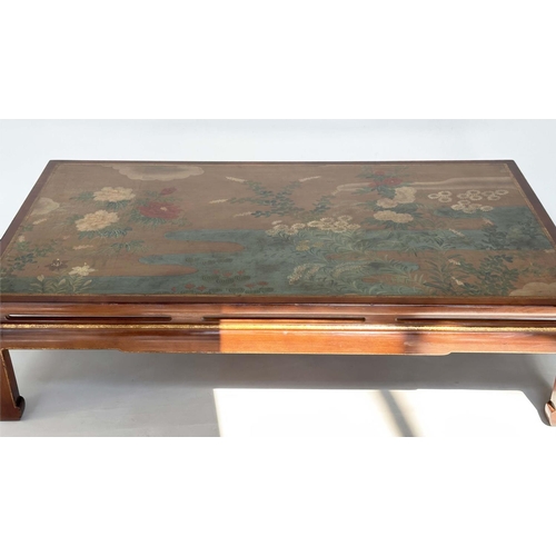 180 - LOW CENTRE TABLE BY ATELIER MIDAVINE, Chinese early 20th century rectangular stylised impressionist ... 