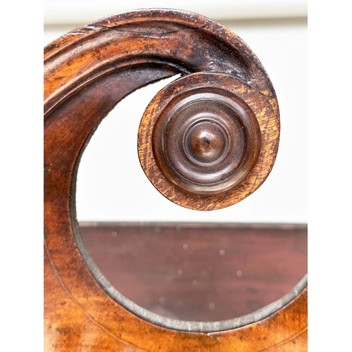 197 - CHANNEL ISLAND LINEN PRESS, late 18th century flame mahogany and satinwood ebony lined, crossbanded ... 