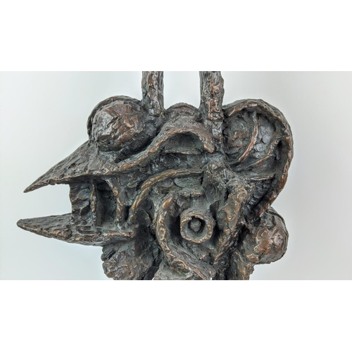 2 - TREVOR BATES (1921-2008), 'Bird', bronze, 68cm H, Provenance: J Ravden collection unsigned.