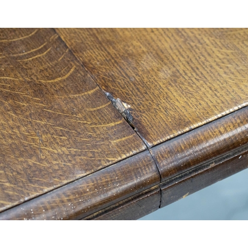 217 - DINING TABLE, Victorian oak, circa 1870 with four extra leaves on six legs and ceramic castors, 74cm... 