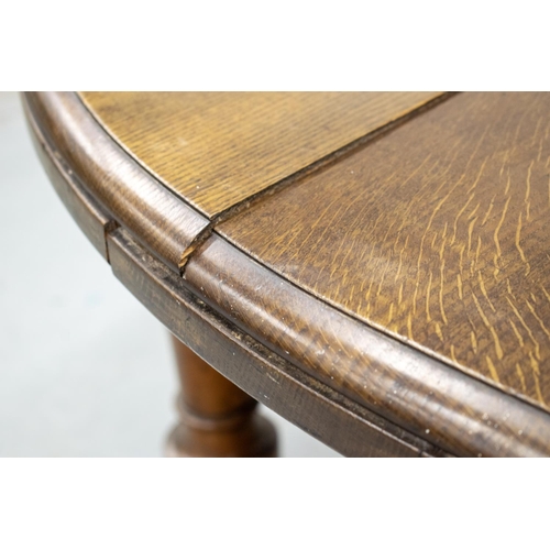 217 - DINING TABLE, Victorian oak, circa 1870 with four extra leaves on six legs and ceramic castors, 74cm... 