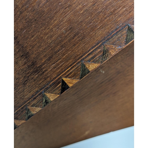 282 - ARCHITECT'S TABLE, Victorian gothic revival walnut and inlaid with adjustable sloping red leather to... 