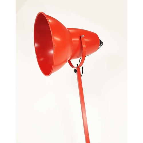 300 - ANGLEPOISE ORIGINAL 1227 GIANT FLOOR LAMP, crimson red finish, 249cm H at tallest approx.