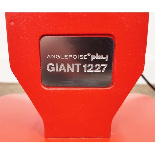 300 - ANGLEPOISE ORIGINAL 1227 GIANT FLOOR LAMP, crimson red finish, 249cm H at tallest approx.