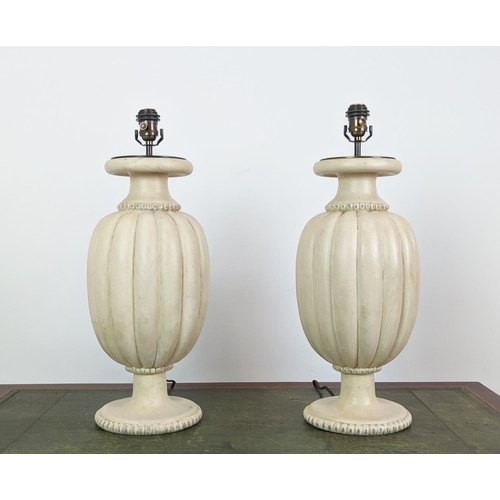 315 - BEST & LLOYD MELLON TABLE LAMPS, a pair, 63cm H approx. (2)