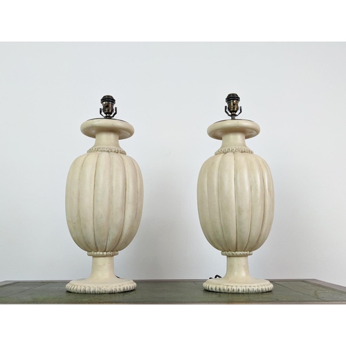 315 - BEST & LLOYD MELLON TABLE LAMPS, a pair, 63cm H approx. (2)