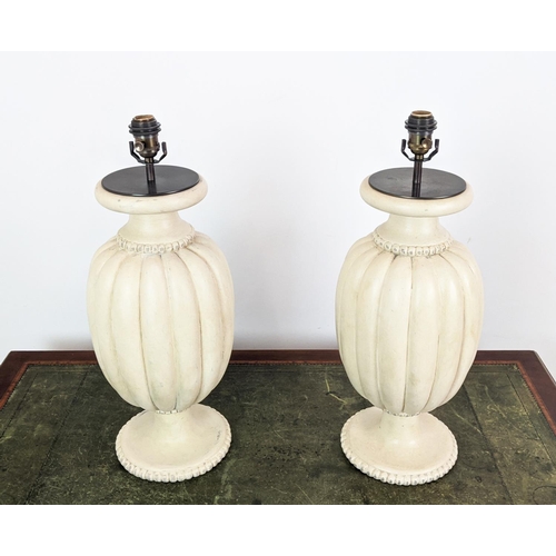 315 - BEST & LLOYD MELLON TABLE LAMPS, a pair, 63cm H approx. (2)