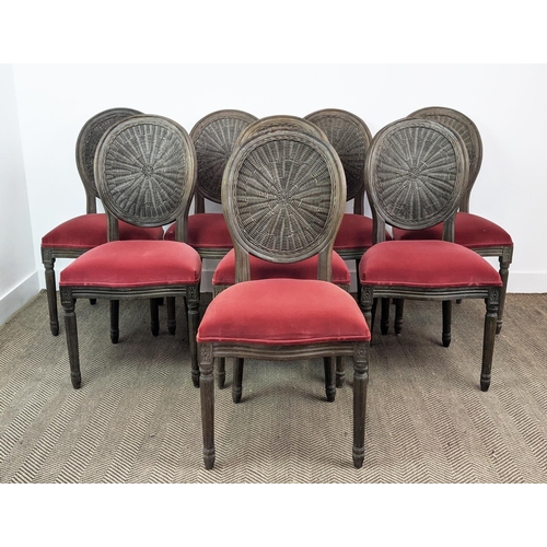 358 - OKA WASHAKIE CHAIRS, a set of eight, 97cm H approx. (8)