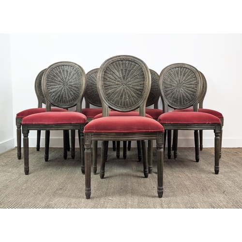 358 - OKA WASHAKIE CHAIRS, a set of eight, 97cm H approx. (8)