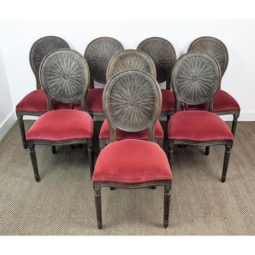 358 - OKA WASHAKIE CHAIRS, a set of eight, 97cm H approx. (8)