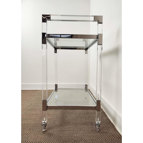 372 - OKA LENOX BAR CART, 88cm x 91cm 48cm.