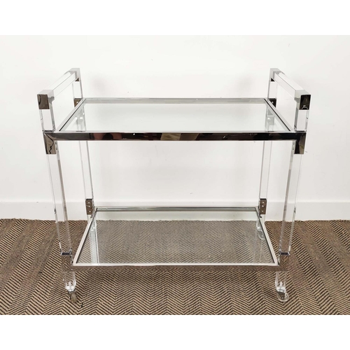 372 - OKA LENOX BAR CART, 88cm x 91cm 48cm.