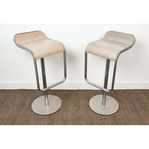 381 - LAPALMA LEM STOOLS, a pair, by Shin & Tomoko Azumi, 87cm H. (2)