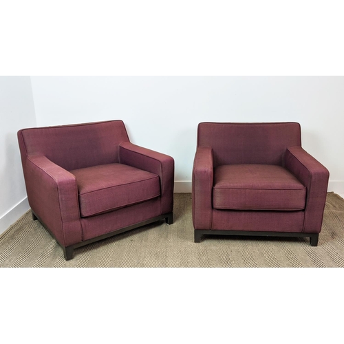 383 - CHRISTIAN LIAIGRE LARGE ARMCHAIRS, a pair, 86cm W approx. (2)