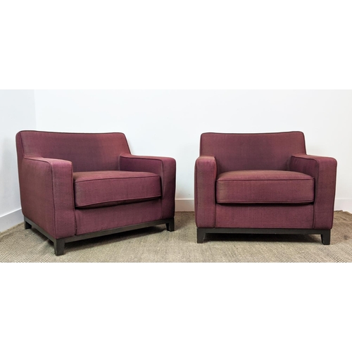 383 - CHRISTIAN LIAIGRE LARGE ARMCHAIRS, a pair, 86cm W approx. (2)