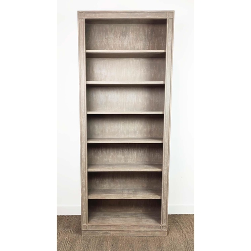 398 - OKA TALL ASHMOLEAN BOOKCASES, a pair, by Sue Jones, 89cm x 28cm x 219cm. (2)