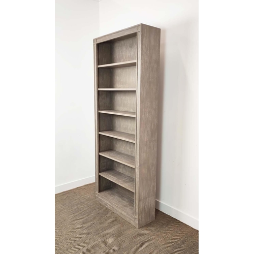 398 - OKA TALL ASHMOLEAN BOOKCASES, a pair, by Sue Jones, 89cm x 28cm x 219cm. (2)