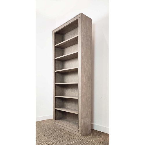 398 - OKA TALL ASHMOLEAN BOOKCASES, a pair, by Sue Jones, 89cm x 28cm x 219cm. (2)