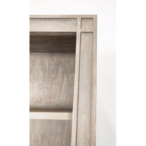 398 - OKA TALL ASHMOLEAN BOOKCASES, a pair, by Sue Jones, 89cm x 28cm x 219cm. (2)