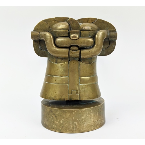 4 - MIGUEL ORTIZ BERROCAL (1933-2006), bronze sculpture puzzle, approx 20cm tall x 17cm W. (Subject to A... 