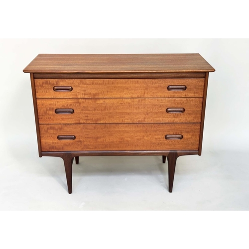 401 - YOUNGER CODAN CHEST OF DRAWERS, by John Herbert vintage 1960's English, teak and afromosia with thre... 